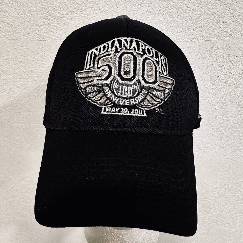 New 2011 Reebok Hat Cap 100th Anniversary INDIANAPOLIS 500 RACING Black One Size